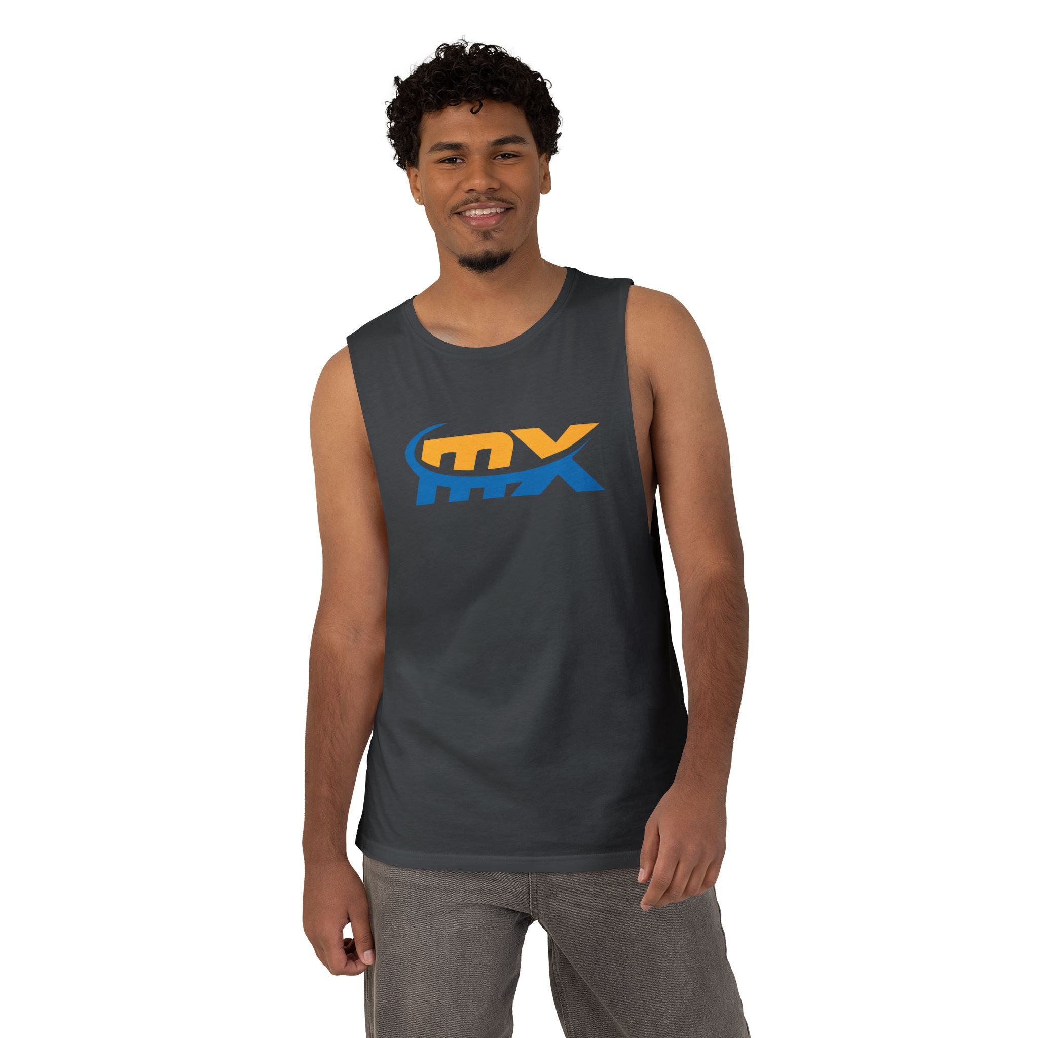 MX Motocross Logo Tank Top — Racing Graphic Muscle Tee