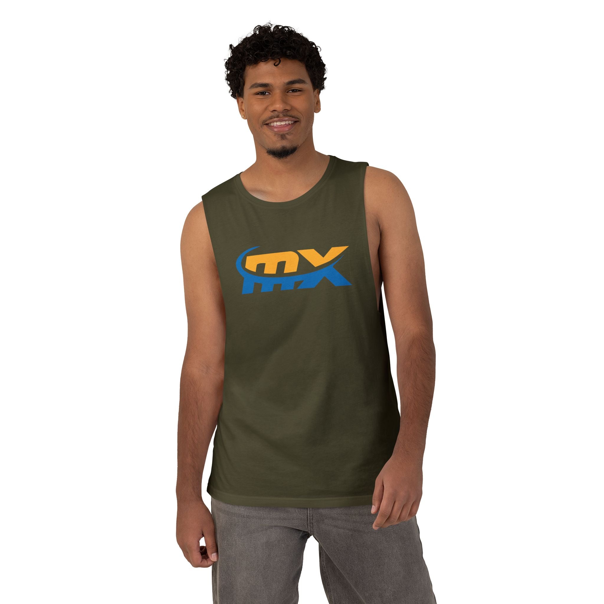 MX Motocross Logo Tank Top — Racing Graphic Muscle Tee
