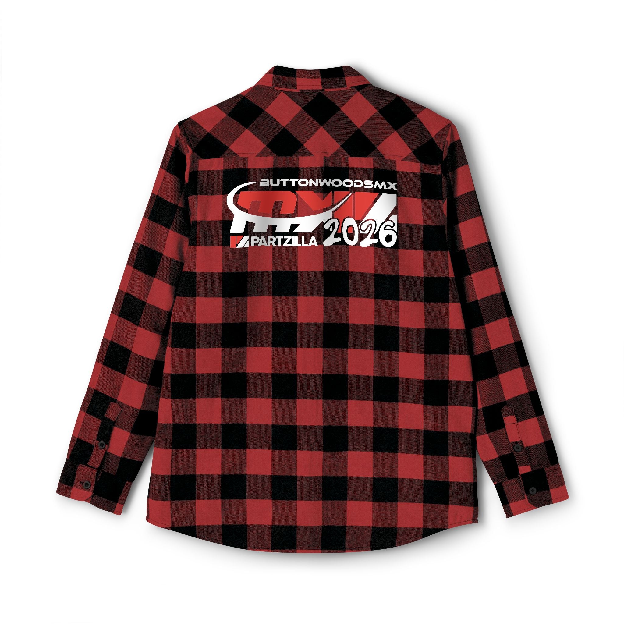 Red Buffalo Plaid Flannel Shirt with Small Pocket Logo