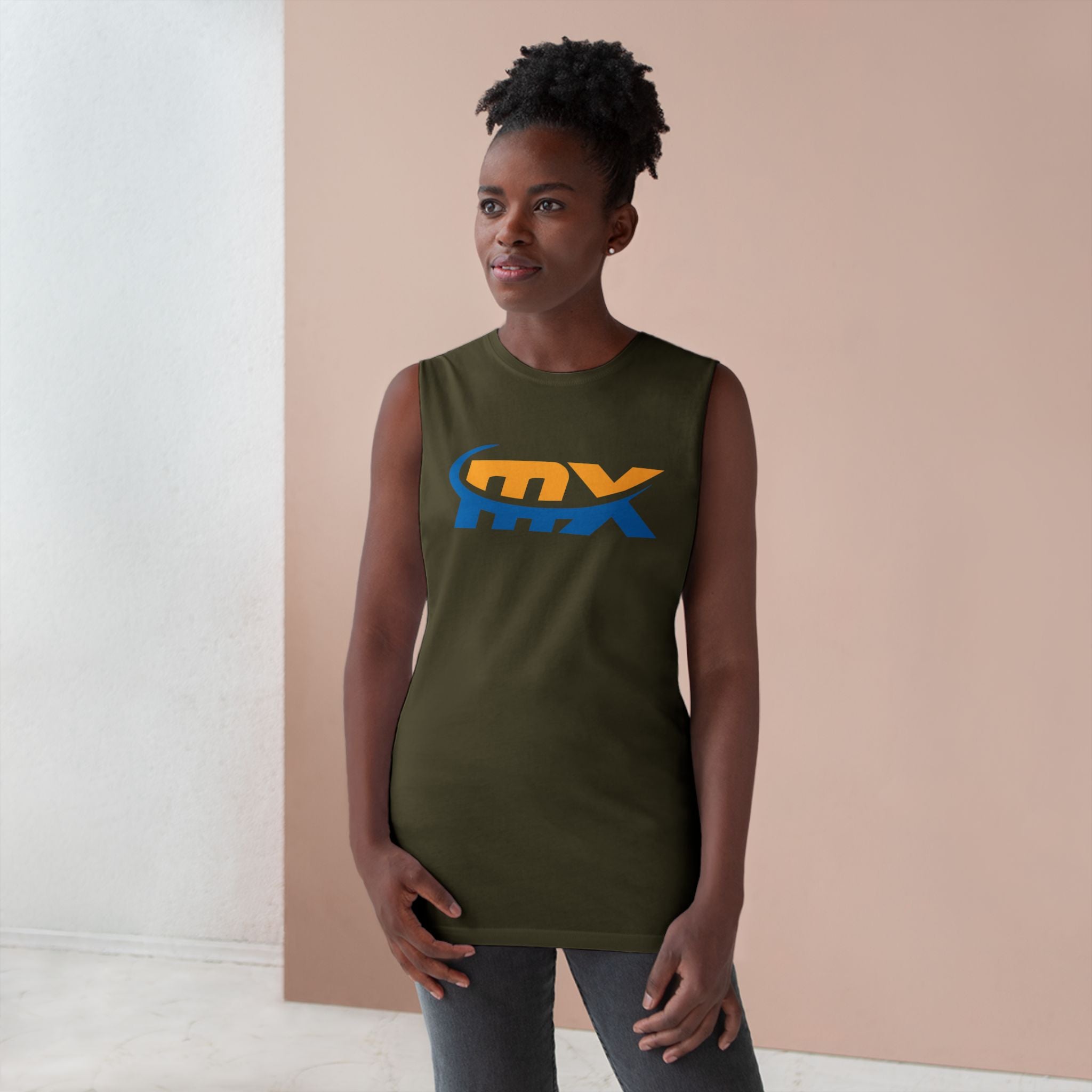 MX Motocross Logo Tank Top — Racing Graphic Muscle Tee