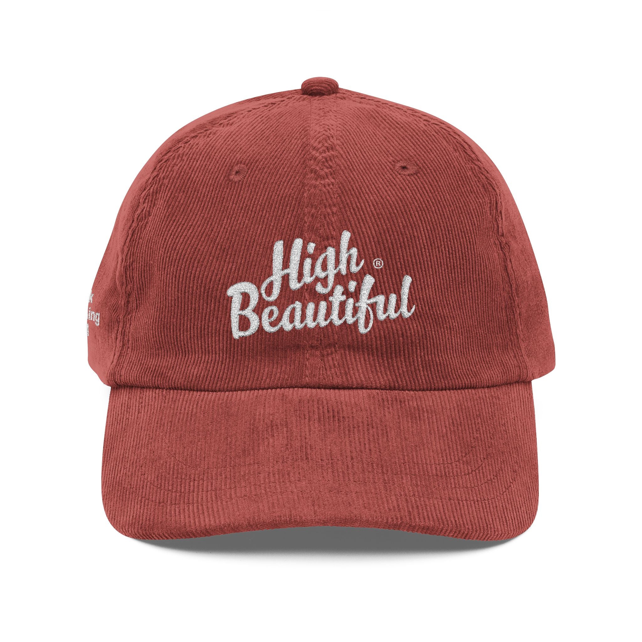 High Beautiful Embroidered Corduroy Cap