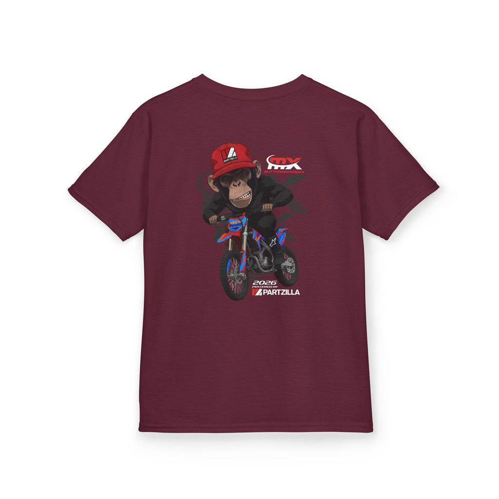 Kids Tee - Monkey Rider - ButtonwoodsMX/Partzilla Collab 2026