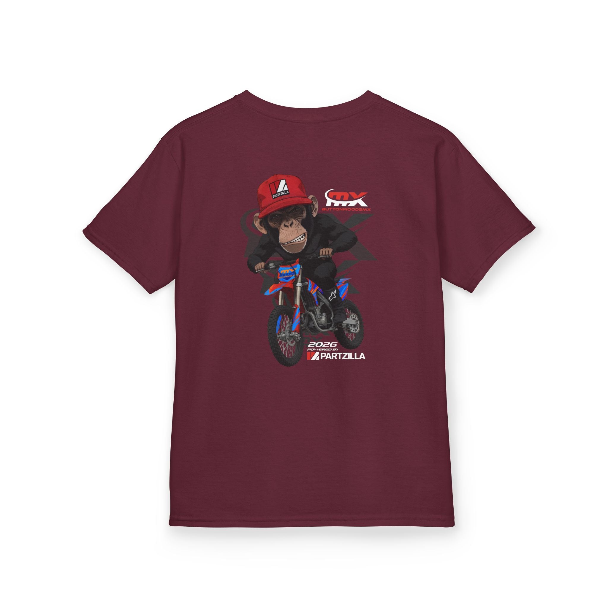 Kids Tee - Monkey Rider - ButtonwoodsMX/Partzilla Collab 2026