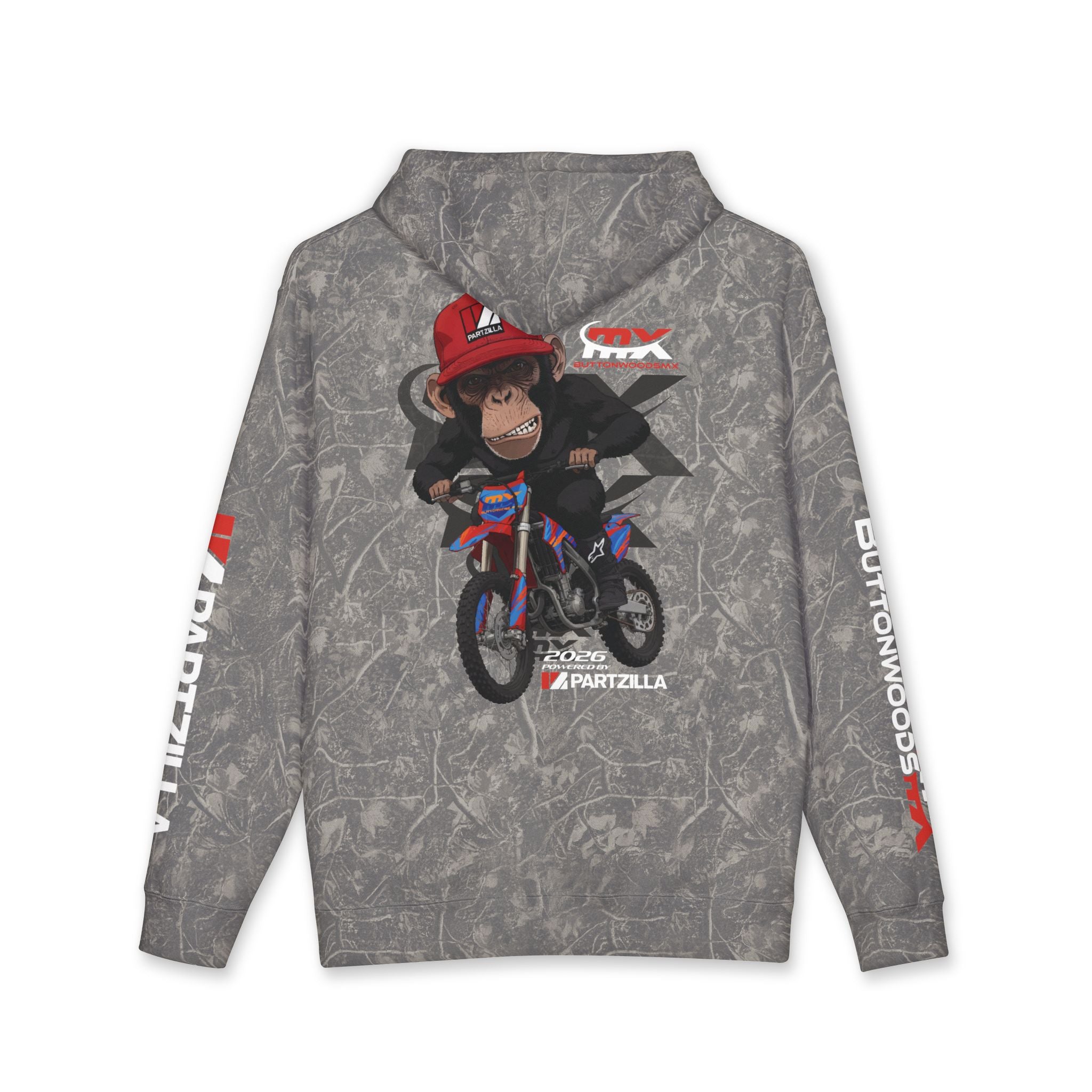 ButtonwoodsMX / Partzilla Collab Camo Hoodie Chimp Rider Edition