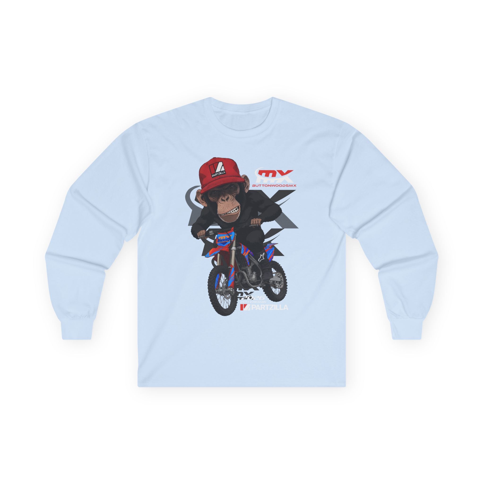 Monkey Rider - Long Sleeve Tee - ButtonwoodsMX/Partzilla Collab 2026