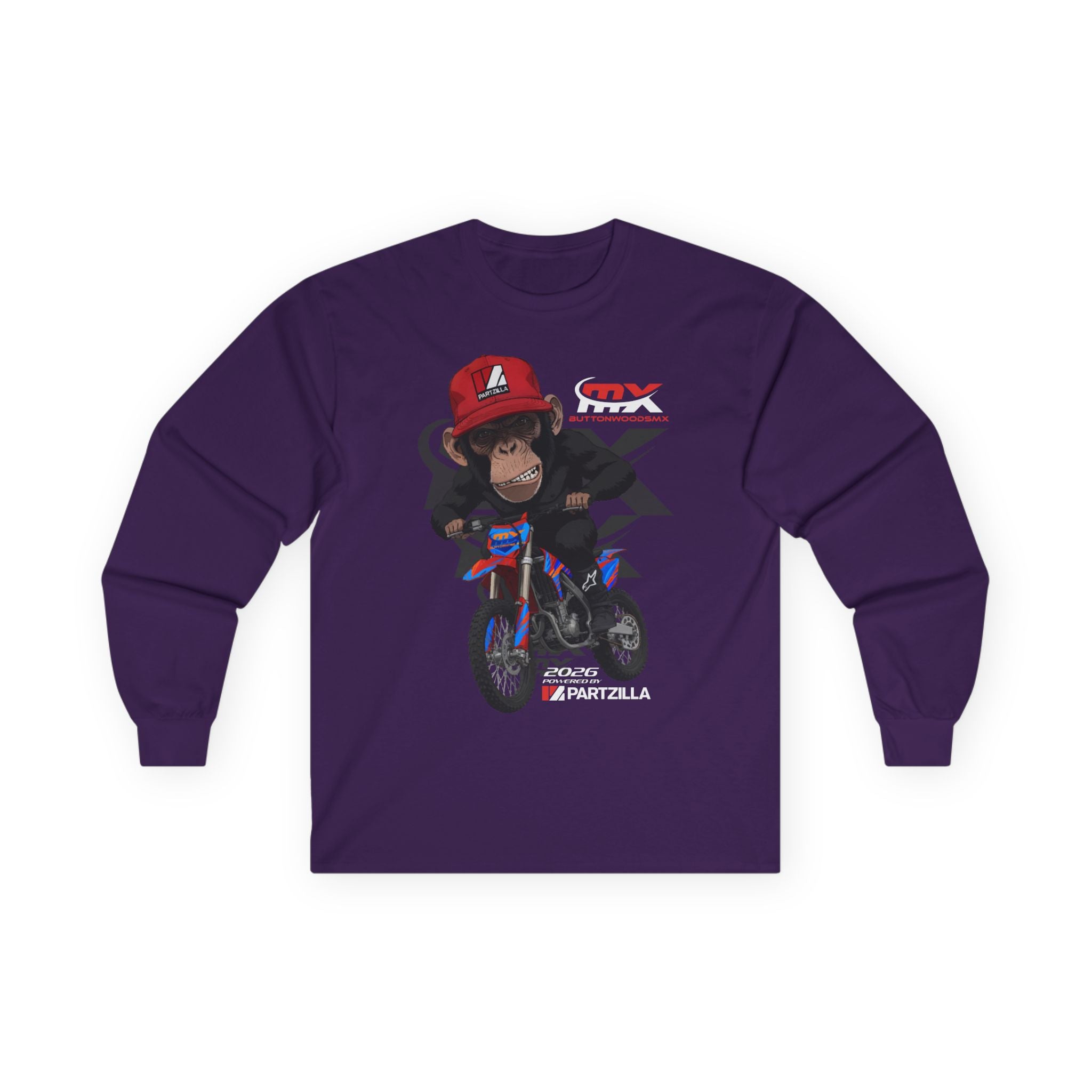Monkey Rider - Long Sleeve Tee - ButtonwoodsMX/Partzilla Collab 2026