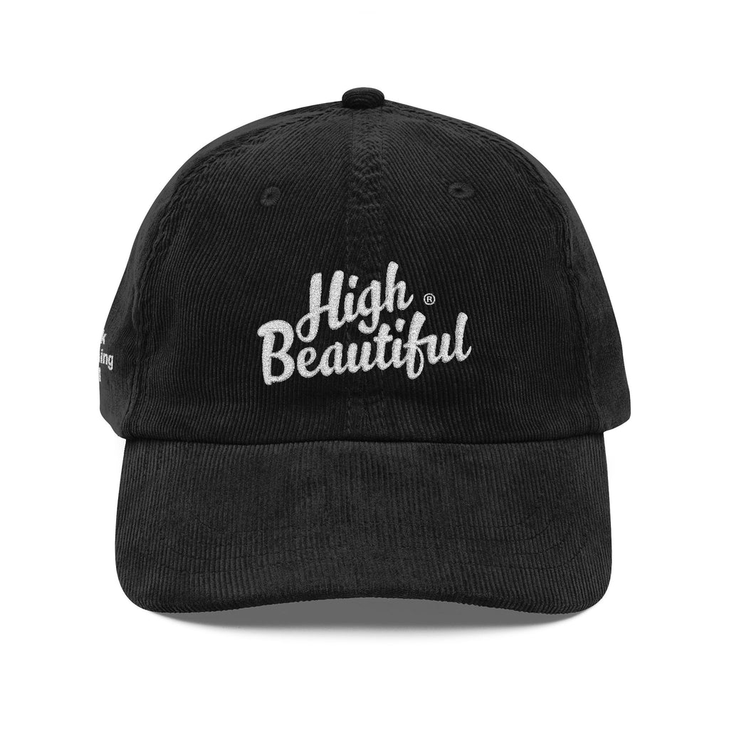 High Beautiful Embroidered Corduroy Cap