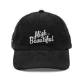 High Beautiful Embroidered Corduroy Cap