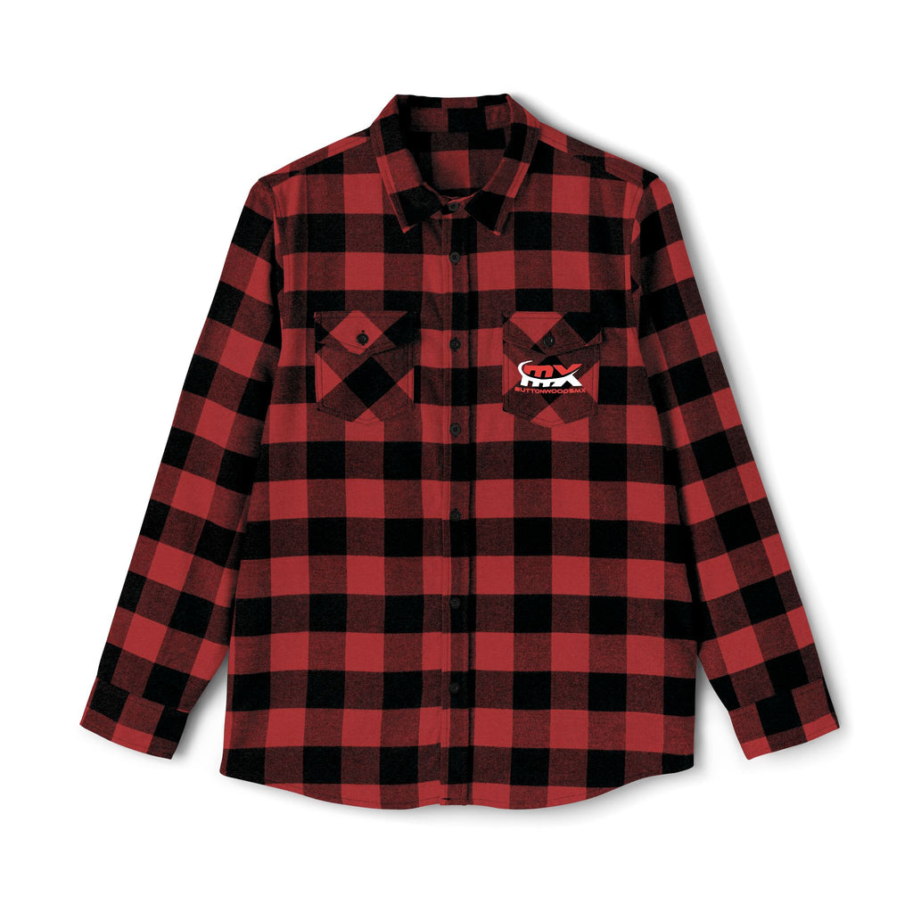 Red Buffalo Plaid Flannel Shirt with Small Pocket Logo