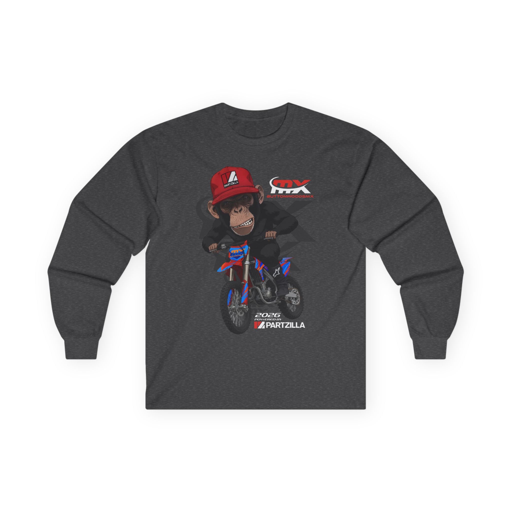 Monkey Rider - Long Sleeve Tee - ButtonwoodsMX/Partzilla Collab 2026