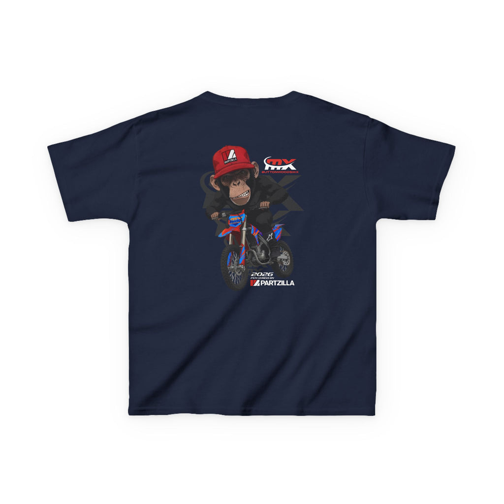 Kids Tee - Monkey Rider - ButtonwoodsMX/Partzilla Collab 2026