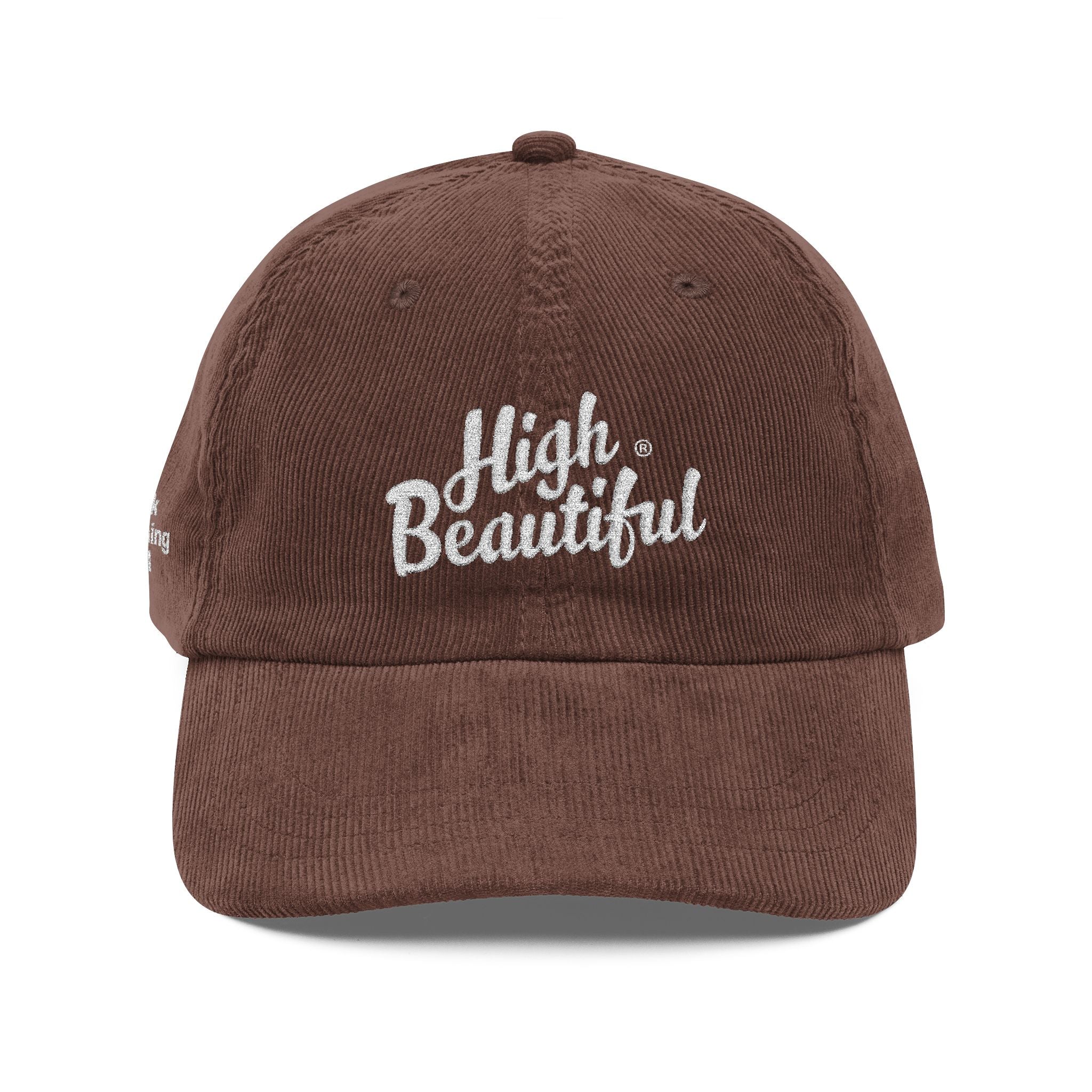 High Beautiful Embroidered Corduroy Cap