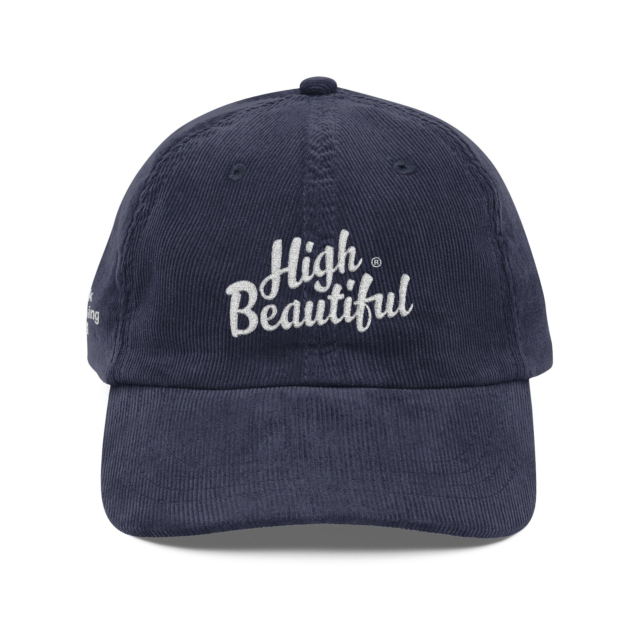 High Beautiful Embroidered Corduroy Cap