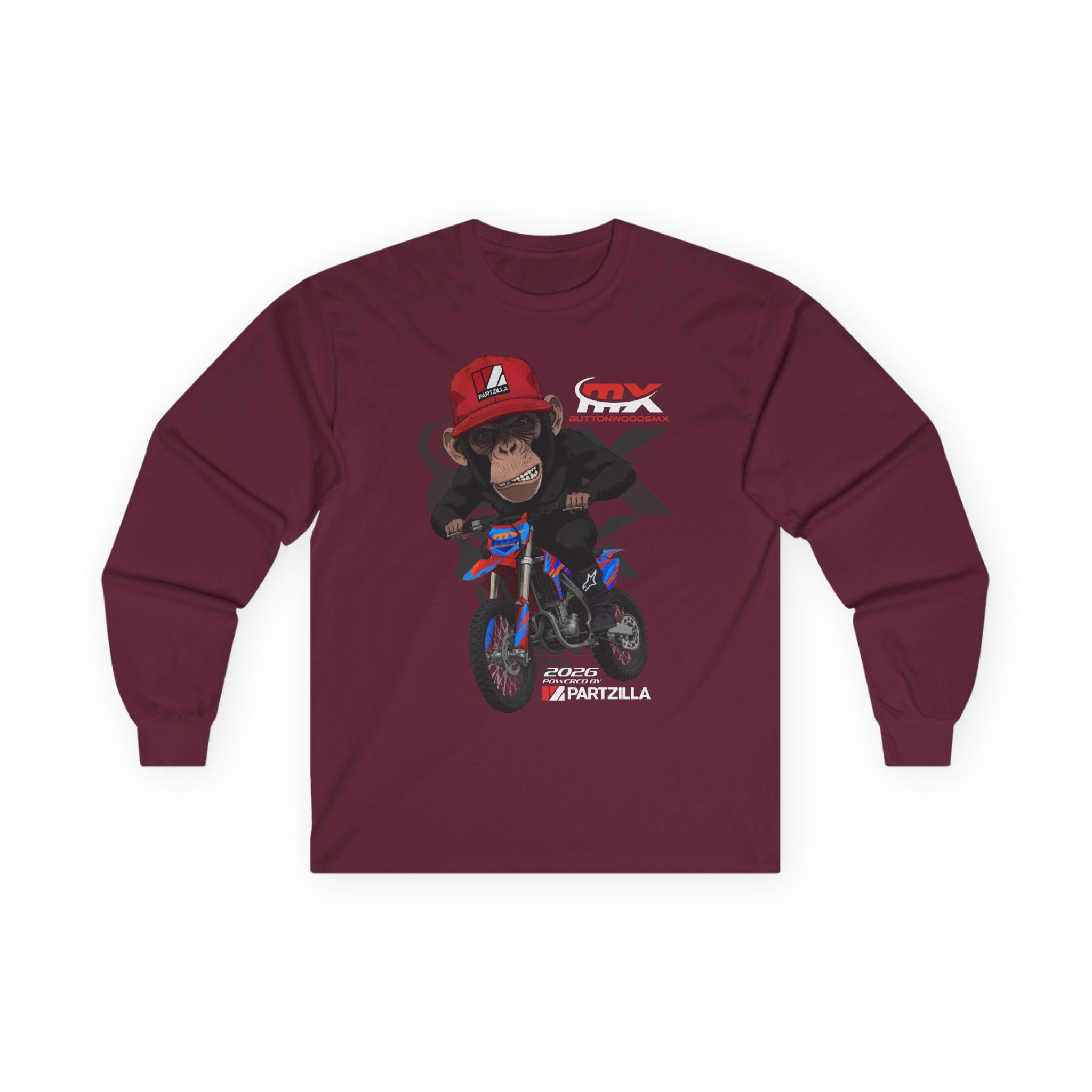 Monkey Rider - Long Sleeve Tee - ButtonwoodsMX/Partzilla Collab 2026